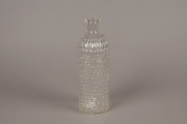 A055R4 Glass bottle vase D8cm H25cm