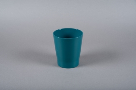 A056DO Cache-pot en céramique bleu D14cm H15cm