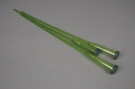 A057T7 Box of 100 green plastic tubes on pic H30cm
