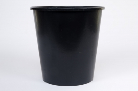 A058MO Black plastic conical bucket 13L