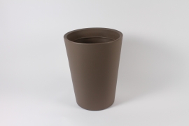 A059AT Taupe plastic pot D38.5cm H50cm