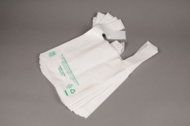 A059OR Pack of 50 white plastic bags L26cm H29cm