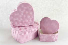 A059RB Pink velvet heart boxes