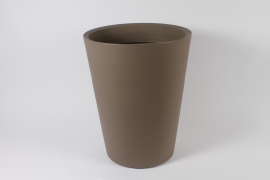 A061AT Taupe plastic pot D49cm H63cm