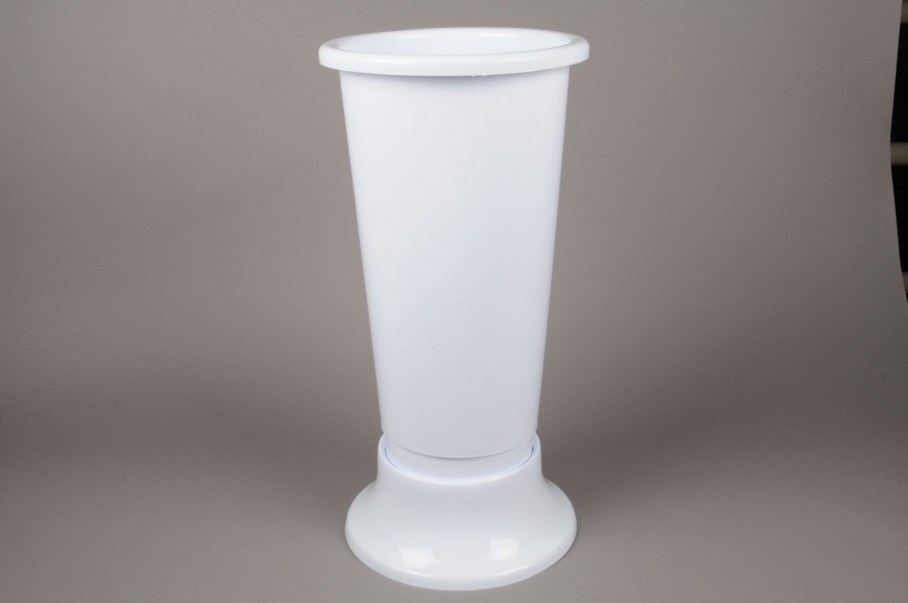 19,5 cm Taille : L  Vase évasée Transparent en Plastique amscan  