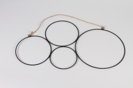 a062wg Ensemble de 4 cercles en métal noir
