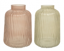 A063KI Vase en verre coloré assorti D15cm H20cm