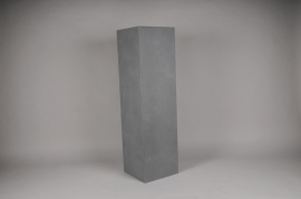 A063P0 Cache-pot colonne en fibre grise 28x28cm H100cm