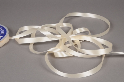 A065UN Satin ribbon cream 12mm x 100m