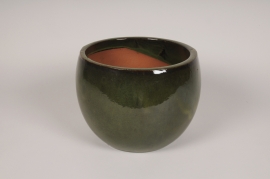 A066KI Pot en céramique émaillée vert D55cm H38cm