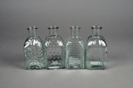 A066R4 Vase en verre bouteille assortis D6.5cm H13cm