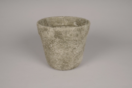 A067OZ Rustic concrete planter D21cm H18.5cm