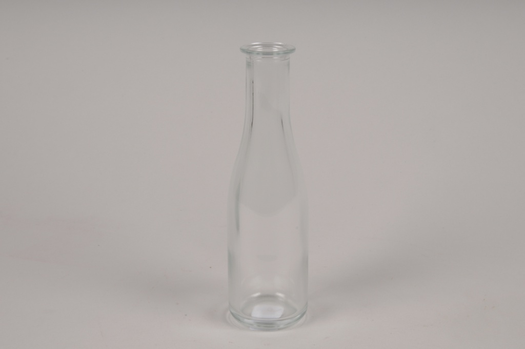 Glass bottle vase D5.5cm H19cm