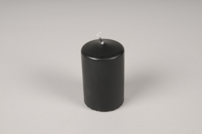 A068RP Bo�te de 24 bougies cylindres noires D5cm H8cm