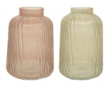 A070KI Vase en verre coloré assorti D17cm H25cm