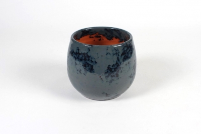 A070XD Cache-pot en c�ramique bleu nuit D16cm H13.5cm
