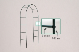A071SF Arche en acier vert 140x40cm H240cm