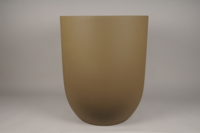 A071VV Pot en fibre marron D62cm H73cm