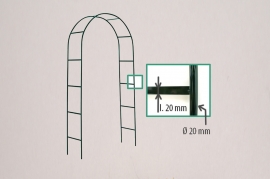 A072SF Green steel arch 120x40cm H240cm