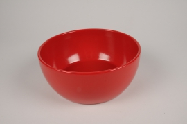 A076A8 Red ceramic bowl D22.5cm H9.5cm