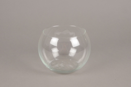A076IH Vase en verre boule D16cm H12cm