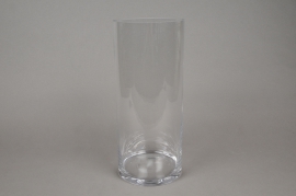 A076PQ Vase en verre cylindre D15cm H35cm