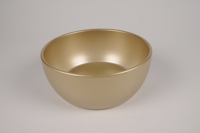 A078A8 Golden ceramic bowl D22.5cm H9.5cm