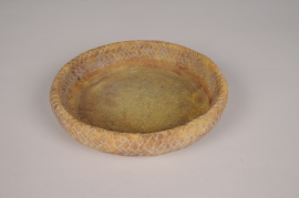 A078OZ Concrete bowl with bamboo pattern D21cm H5cm