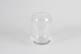 A078P5 Clear glass vase D14cm H20cm