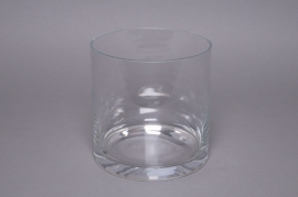 A078PQ Clear glass cylinder vase D15cm H15cm