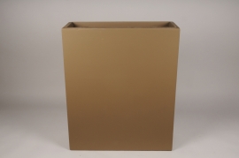 A078VV Jardinière en fibre marron 60x22cm H72.5cm