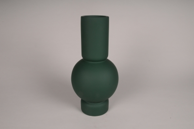 A079I4 Vase en c�ramique vert �meraude D17cm H35cm