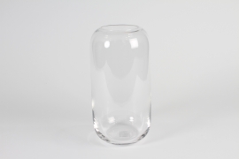 A079P5 Clear glass vase D14cm H28cm