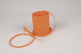 A079RB Orange roll of synthetic raffia 200m