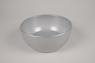 A080A8 Silver ceramic bowl D22.5cm H9.5cm