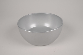 A080A8 Silver ceramic bowl D22.5cm H9.5cm