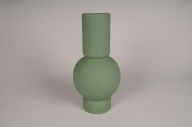 A080I4 Vase en céramique vert D17cm H35cm