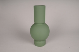 A080I4 Vase en céramique vert D17cm H35cm