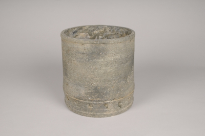A080OZ Cache-pot en b�ton gris D22cm H22cm