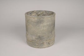 A080OZ Grey concrete planter D22cm H22cm
