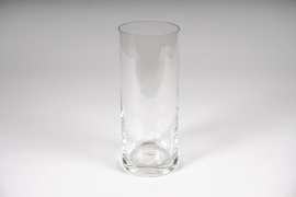 A080PQ Glass cylindric vase D10cm H25cm