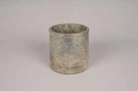 A081OZ Cache-pot en béton gris D15cm H15cm