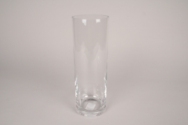 A081PQ Glass cylindric vase D10cm H30cm