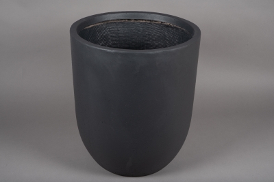 A081VV Pot en fibre gris anthracite D62cm H73cm
