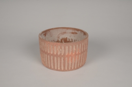 A082OZ Terracotta concrete planter D23cm H14cm