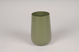 A083CC Khaki metal vase D10cm H15cm