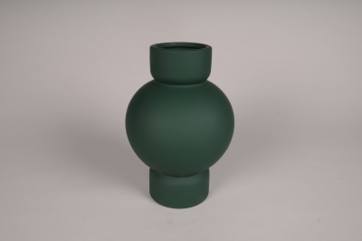 A083I4 Vase en c�ramique vert �meraude D17cm H25cm