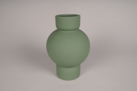 A084I4 Vase en céramique vert D17cm H25cm