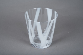 A084W3 Glass vase D15cm H16cm