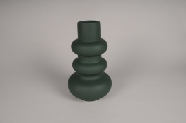 A087I4 Vase en céramique vert émeraude D17cm H29cm